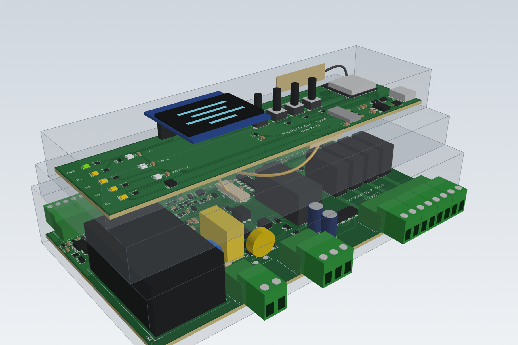 Sestavený modul PLC